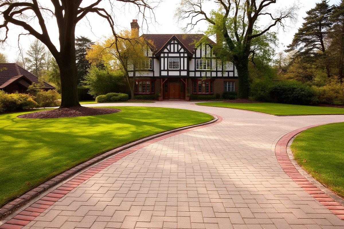 Driveways by Thames & Oak Landscapes — Permeable resin, granite setts and block driveways that complement the architecture of the house.